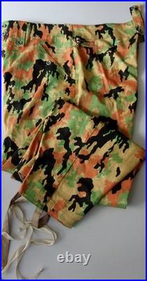 Reproduction German WW 2 Leibermuster Camouflage Pants Trouser Keilhose XL