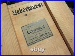 Reproduction German Ww2 Leberwurst Ration Crate Food Wooden Nord-ost Mess Kit