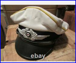 Reproduction German Ww2 Luftwaffe Fallshirmjager White Visor Cap Hat All Sizes