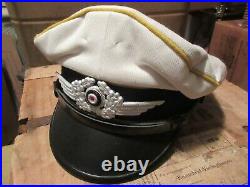 Reproduction German Ww2 Luftwaffe Fallshirmjager White Visor Cap Hat Size 60