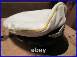 Reproduction German Ww2 Luftwaffe Fallshirmjager White Visor Cap Hat Size 60