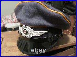 Reproduction German Ww2 Luftwaffe Fallshirmjager Wool Visor Cap Hat Size 60