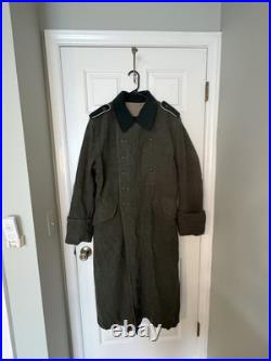Reproduction M37 WWII German Infantry Greatcoat Size 44 Hessen Antique