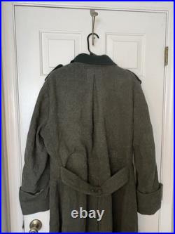 Reproduction M37 WWII German Infantry Greatcoat Size 44 Hessen Antique