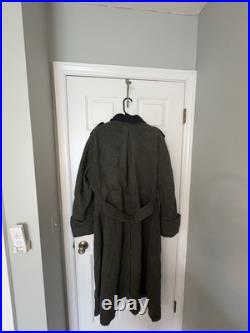 Reproduction M37 WWII German Infantry Greatcoat Size 44 Hessen Antique