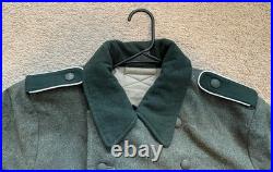Reproduction M37 WWII German Infantry Greatcoat Size 44 Hessen Antique