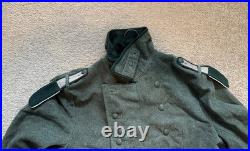 Reproduction M37 WWII German Infantry Greatcoat Size 44 Hessen Antique