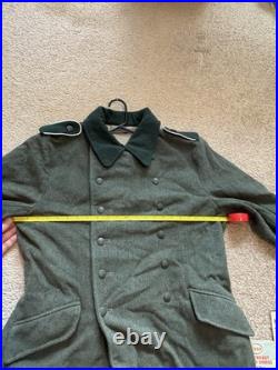 Reproduction M37 WWII German Infantry Greatcoat Size 44 Hessen Antique