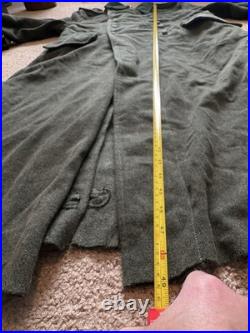 Reproduction M37 WWII German Infantry Greatcoat Size 44 Hessen Antique