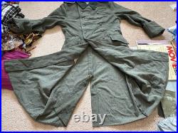 Reproduction M37 WWII German Infantry Greatcoat Size 44 Hessen Antique