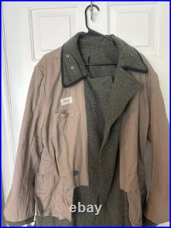 Reproduction M37 WWII German Infantry Greatcoat Size 44 Hessen Antique