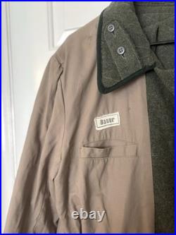 Reproduction M37 WWII German Infantry Greatcoat Size 44 Hessen Antique