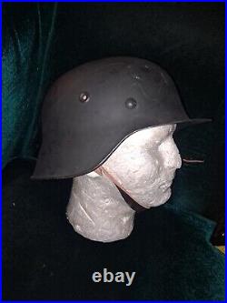 Reproduction M42 German Helmet WWII Probably A Size 64 Shell