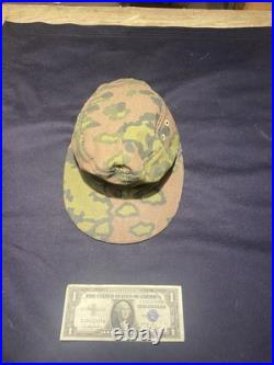 Reproduction Small size Shelter quarter Camo German World War 2 field cap Sz 56 Reproduction Small size Shelter quarter Camo German World War 2 field cap Sz 56