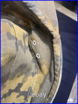 Reproduction Small size Shelter quarter Camo German World War 2 field cap Sz 56 Reproduction Small size Shelter quarter Camo German World War 2 field cap Sz 56