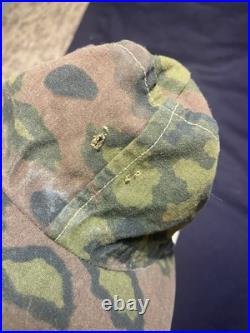 Reproduction Small size Shelter quarter Camo German World War 2 field cap Sz 56 Reproduction Small size Shelter quarter Camo German World War 2 field cap Sz 56