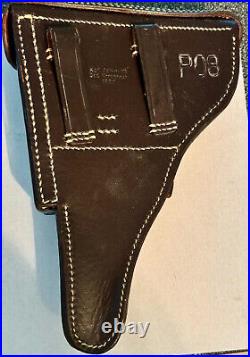Reproduction WW2 German Luger P. 08 Black Holster Karl Ackva AG 1934