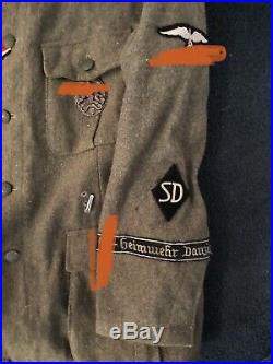 Reproduction WW2 German M-40 Elite Tunic With Insig (feldbluse) Lost Battalions