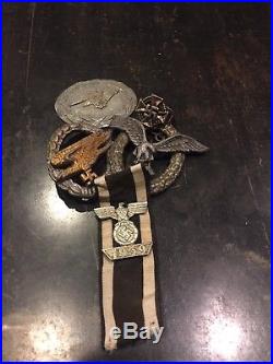 Reproduction WW2 German Pilots Badge, Paratrooper Badge, Ring, Plaque Lot
