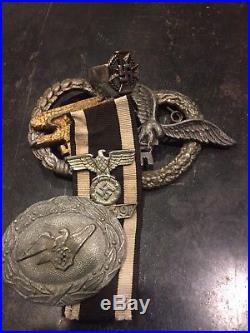 Reproduction WW2 German Pilots Badge, Paratrooper Badge, Ring, Plaque Lot