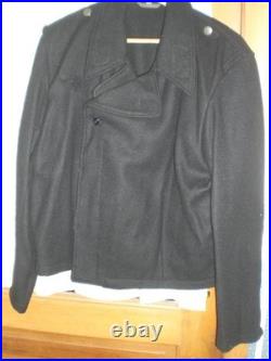 Reproduction WWII German Army black wool panzer crewman tunic