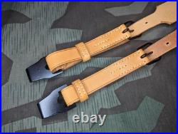 Reproduction WWII German Essenträger Leather Food Container Carrier Straps Army