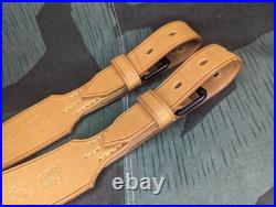 Reproduction WWII German Essenträger Leather Food Container Carrier Straps Army