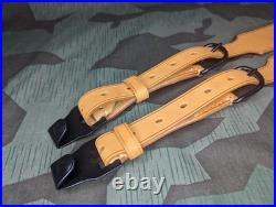 Reproduction WWII German Essenträger Leather Food Container Carrier Straps Army