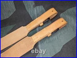 Reproduction WWII German Essenträger Leather Food Container Carrier Straps Army