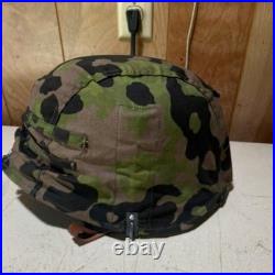 Reproduction WWII German Steel Helmet With Camouflage Cover Militaria
