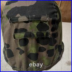 Reproduction WWII German Steel Helmet With Camouflage Cover Militaria