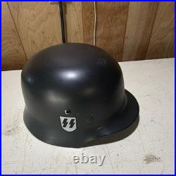 Reproduction WWII German Steel Helmet With Camouflage Cover Militaria