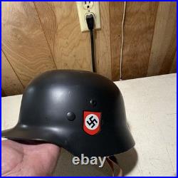 Reproduction WWII German Steel Helmet With Camouflage Cover Militaria