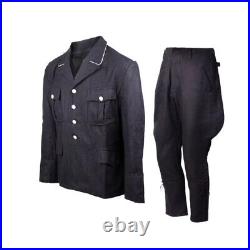 Reproductions GERMAN ELITE M32 OFFICER BLACK WOOL TUNIC BREECHES SUIT SIZE XL
