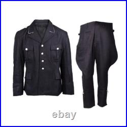 Reproductions GERMAN ELITE M32 OFFICER BLACK WOOL TUNIC BREECHES SUIT SIZE XL