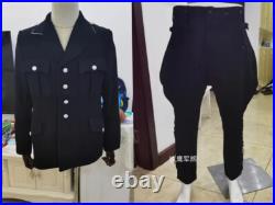 Reproductions GERMAN ELITE M32 OFFICER BLACK WOOL TUNIC BREECHES SUIT SIZE XL