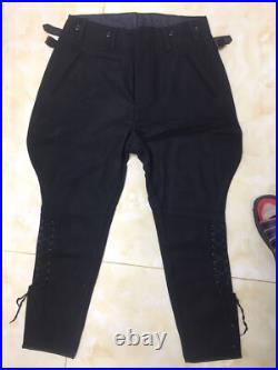 Reproductions GERMAN ELITE M32 OFFICER BLACK WOOL TUNIC BREECHES SUIT SIZE XL