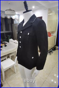 Reproductions GERMAN ELITE M32 OFFICER BLACK WOOL TUNIC BREECHES SUIT SIZE XL