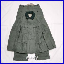 Reproductions GERMAN EM M36 FIELD GREY GREEN WOOL TUNIC TROUSERS SUIT SIZE XL