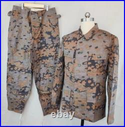Reproductions GERMAN M43 AUTUMN OAK CAMO TUNIC & TROUSERS SUIT SIZE M