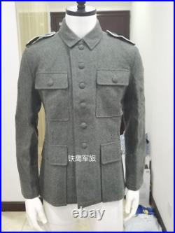 Reproductions GERMAN M43 EM GRAY GREEN WOOL FIELD TUNIC TROUSERS SUIT SIZE M