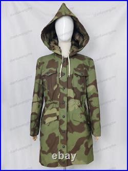 Reproductions GERMAN M43 ItalianCAMO RABBIT FUR WINTER PARKA GREAT COAT SIZE XXL