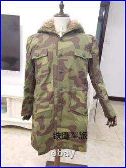 Reproductions GERMAN M43 ItalianCAMO RABBIT FUR WINTER PARKA GREAT COAT SIZE XXL Reproductions GERMAN M43 ItalianCAMO RABBIT FUR WINTER PARKA GREAT COAT SIZE XXL