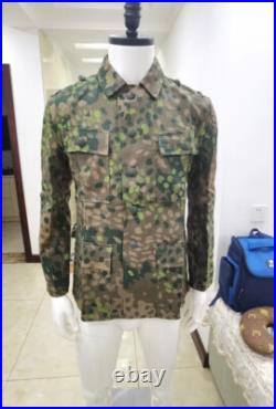 Reproductions GERMAN M43 LINEN HBT DOT 44 PEA CAMO TUNIC TROUSERS SUIT SIZE S