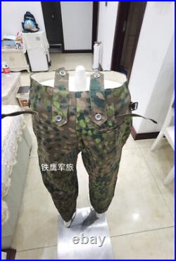 Reproductions GERMAN M43 LINEN HBT DOT 44 PEA CAMO TUNIC TROUSERS SUIT SIZE S