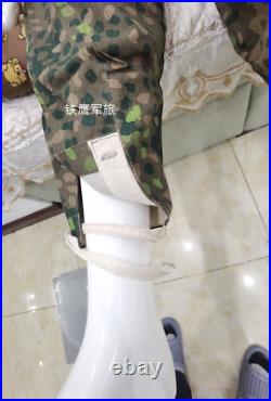 Reproductions GERMAN M43 LINEN HBT DOT 44 PEA CAMO TUNIC TROUSERS SUIT SIZE S