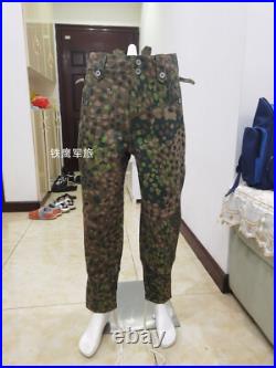 Reproductions GERMAN M43 LINEN HBT DOT 44 PEA CAMO TUNIC TROUSERS SUIT SIZE S