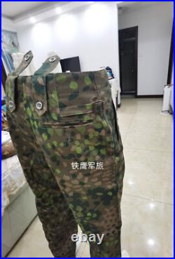 Reproductions GERMAN M43 LINEN HBT DOT 44 PEA CAMO TUNIC TROUSERS SUIT SIZE XL