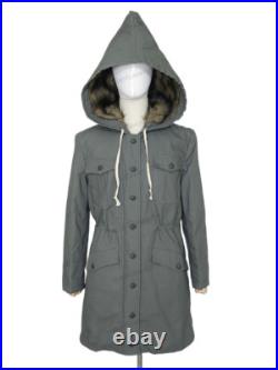 Reproductions GERMAN M43 MOUSE GREY RABBIT FUR WINTER PARKA GREAT COAT SIZE S