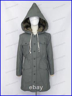 Reproductions GERMAN M43 MOUSE GREY RABBIT FUR WINTER PARKA GREAT COAT SIZE S